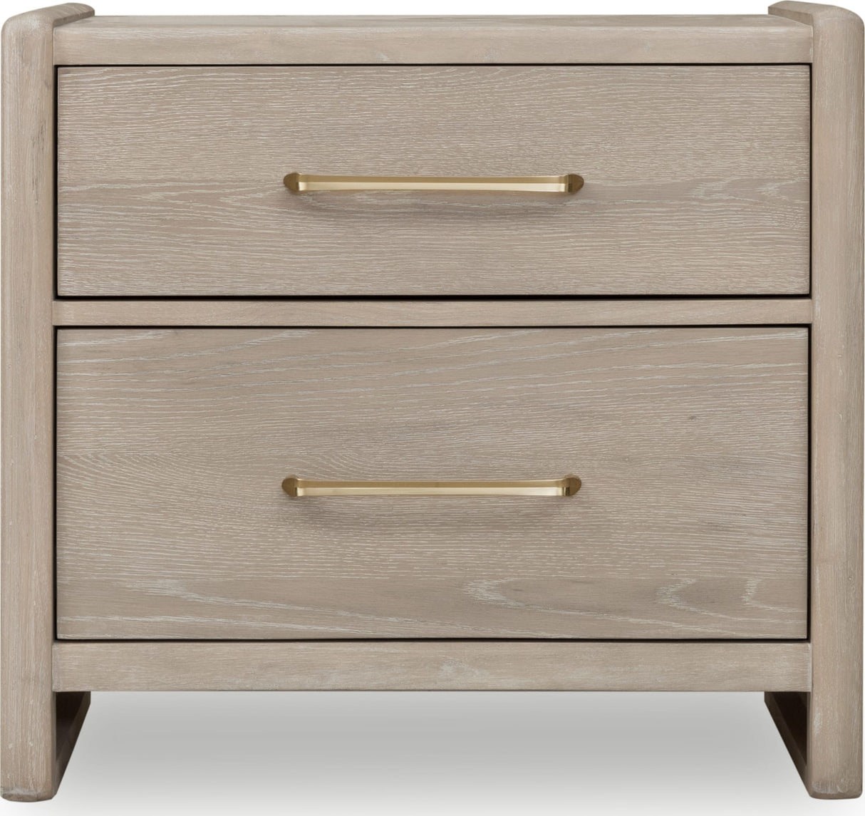 Gardenia Chai Two Drawer Oak Wood Nightstand by Modus Furniture at Eve Furniture