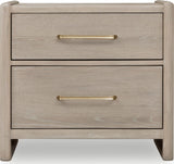 Gardenia Chai Two Drawer Oak Wood Nightstand by Modus Furniture at Eve Furniture