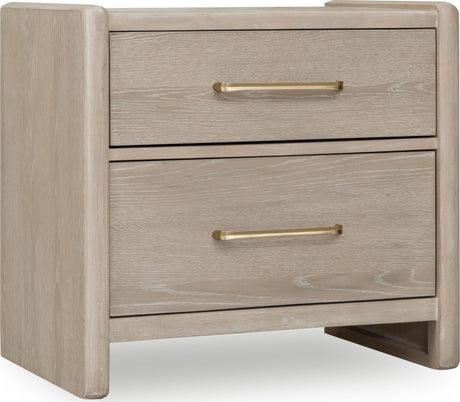 Gardenia Chai Two Drawer Oak Wood Nightstand by Modus Furniture at Eve Furniture