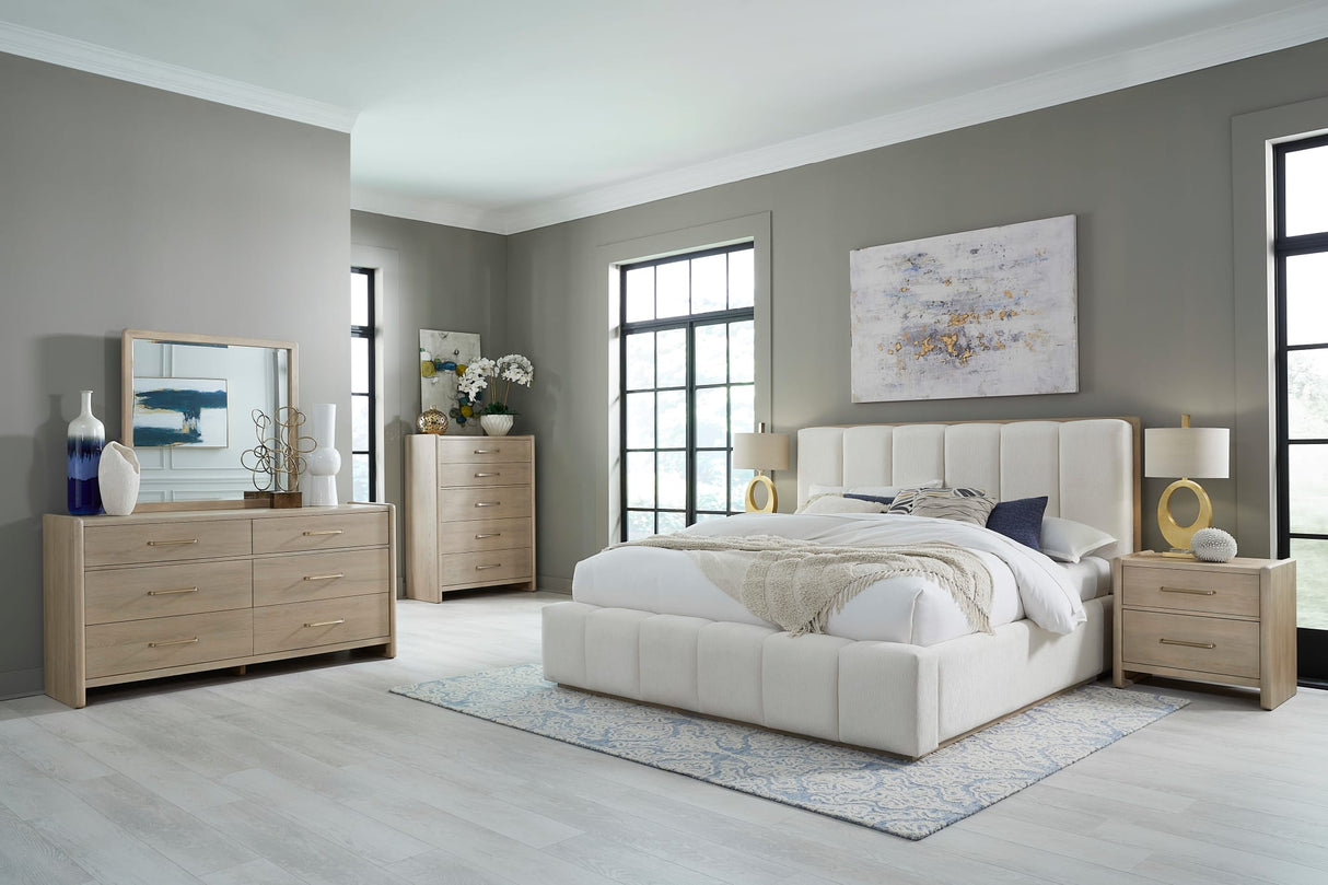 Gardenia Chai Two Drawer Oak Wood Nightstand by Modus Furniture at Eve Furniture