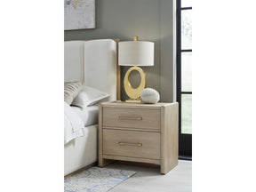 Gardenia Chai Two Drawer Oak Wood Nightstand by Modus Furniture at Eve Furniture