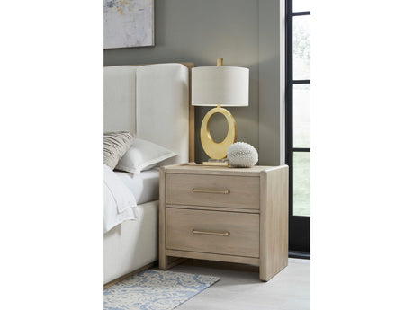 Gardenia Chai Two Drawer Oak Wood Nightstand by Modus Furniture at Eve Furniture