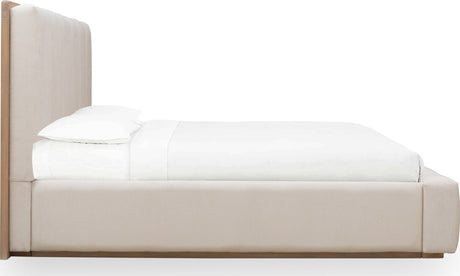 Gardenia Cotton/Chai Wood Frame Upholstered Queen Platform Bed by Modus Furniture at Eve Furniture