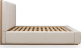Gardenia Cotton/Chai Wood Frame Upholstered Queen Platform Bed by Modus Furniture at Eve Furniture