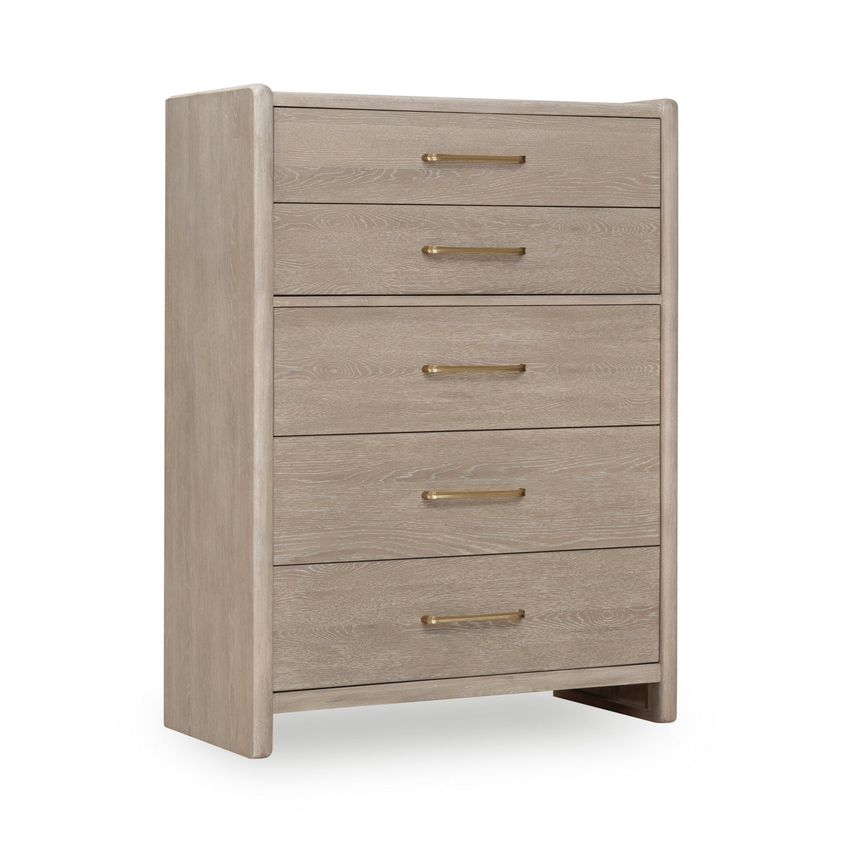 Gardenia Five Drawer Oak Wood Chest in Chai by Modus Furniture at Eve Furniture