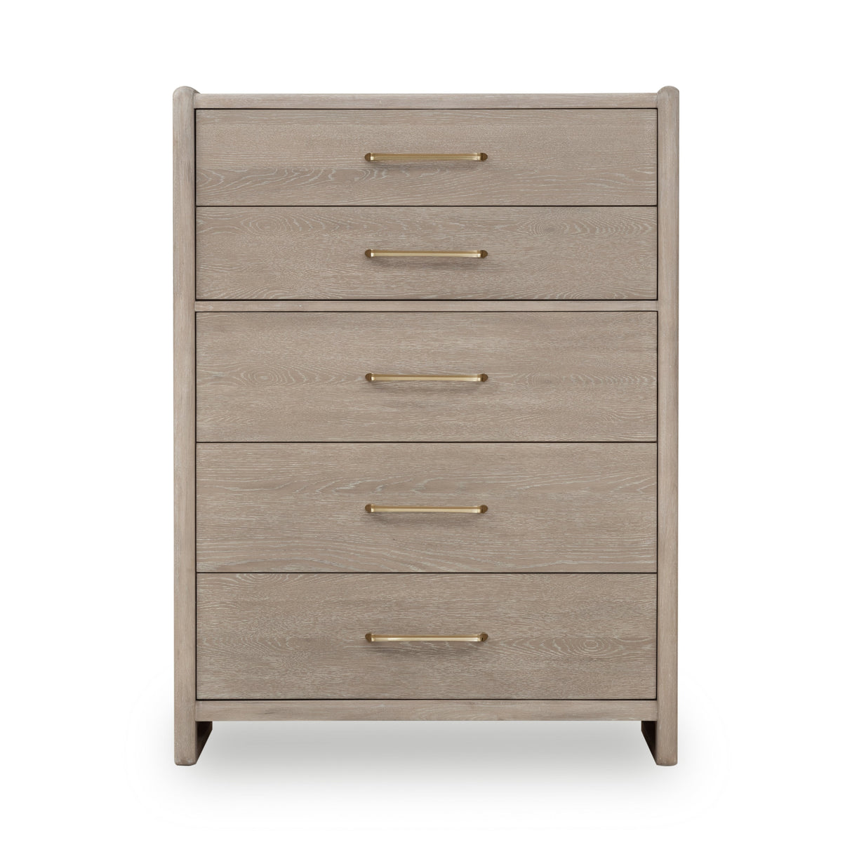 Gardenia Five Drawer Oak Wood Chest in Chai by Modus Furniture at Eve Furniture