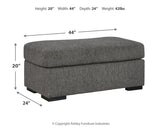Gardiner Pewter Chair and Ottoman by Ashley at Eve Furniture
