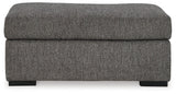 Gardiner Pewter Chair and Ottoman by Ashley at Eve Furniture
