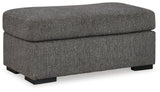 Gardiner Pewter Chair and Ottoman by Ashley at Eve Furniture