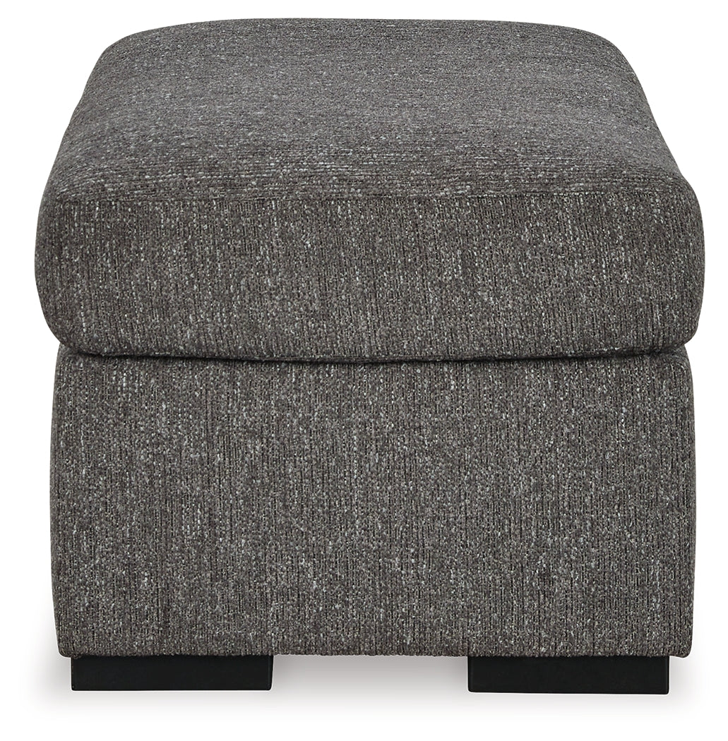 Gardiner Pewter Chair and Ottoman by Ashley at Eve Furniture