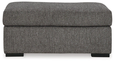 Gardiner Pewter Ottoman by Ashley at Eve Furniture