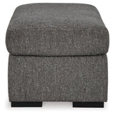 Gardiner Pewter Ottoman by Ashley at Eve Furniture
