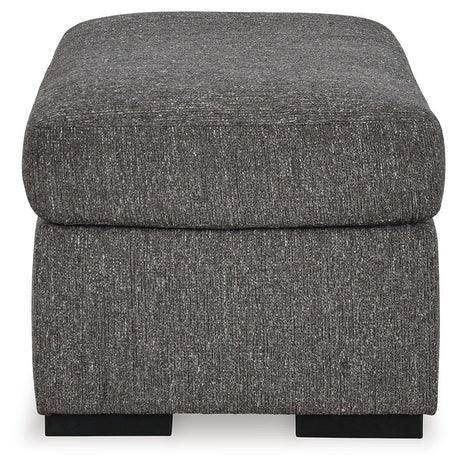 Gardiner Pewter Ottoman by Ashley at Eve Furniture