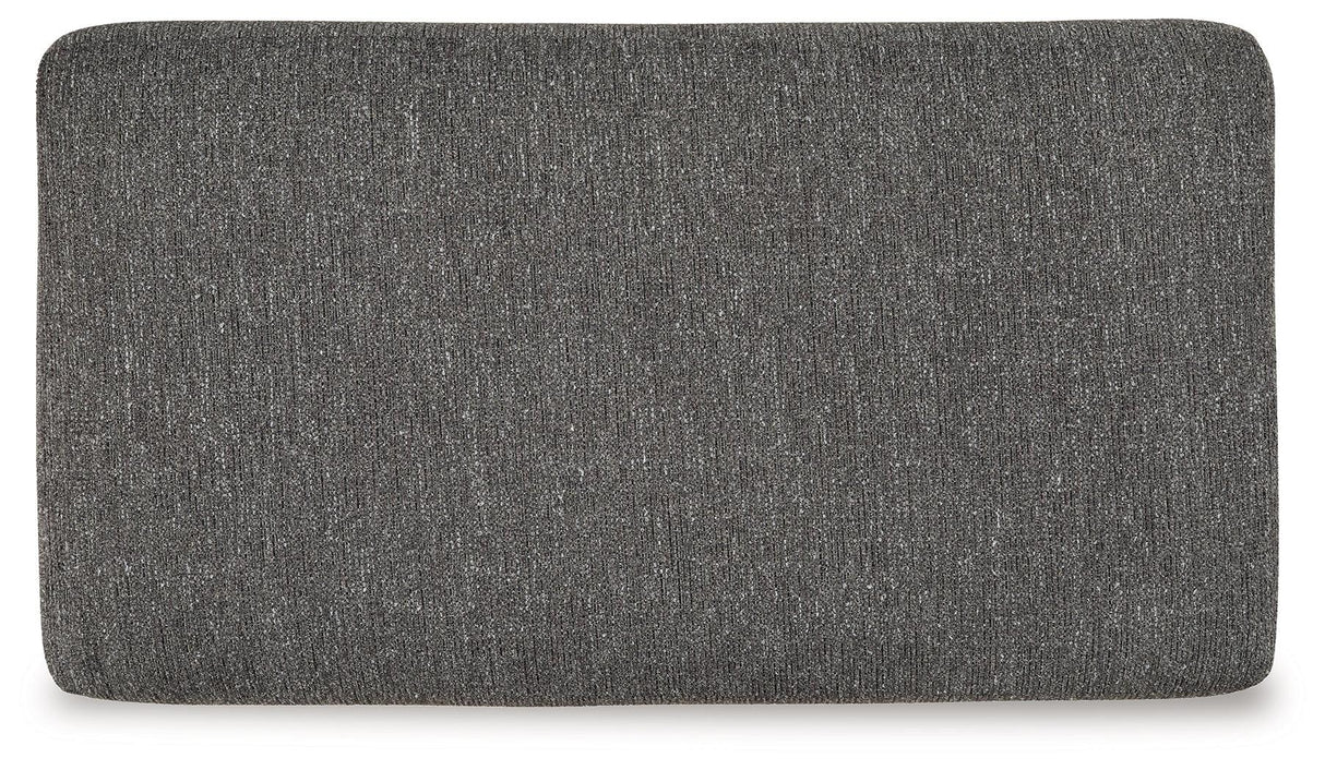 Gardiner Pewter Ottoman by Ashley at Eve Furniture