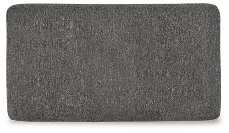 Gardiner Pewter Ottoman by Ashley at Eve Furniture