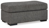 Gardiner Pewter Ottoman by Ashley at Eve Furniture