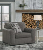 Gardiner Pewter Oversized Chair by Ashley at Eve Furniture