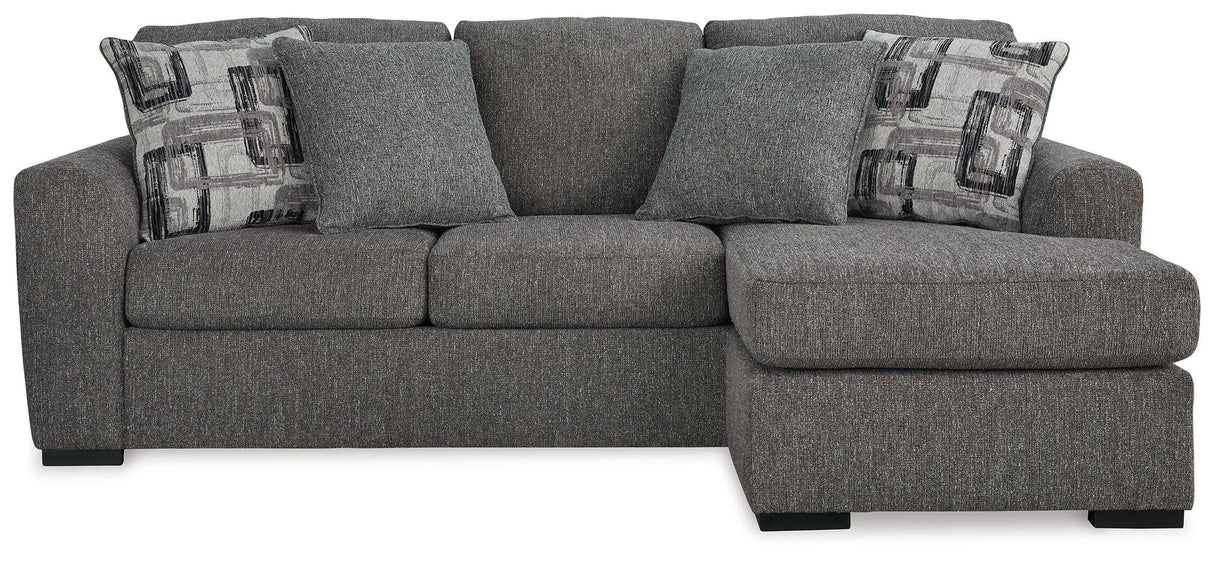 Gardiner Pewter Reversible Sofa Chaise by Ashley at Eve Furniture