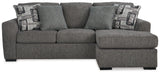 Gardiner Pewter Reversible Sofa Chaise by Ashley at Eve Furniture