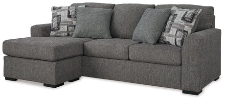 Gardiner Pewter Reversible Sofa Chaise by Ashley at Eve Furniture