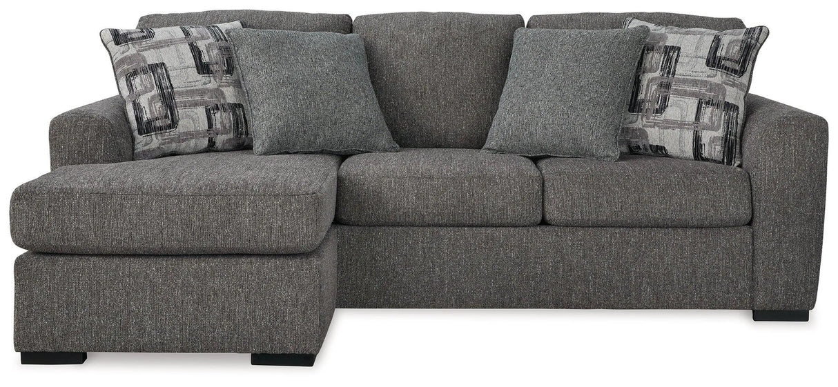 Gardiner Pewter Reversible Sofa Chaise by Ashley at Eve Furniture