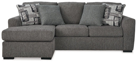 Gardiner Pewter Reversible Sofa Chaise by Ashley at Eve Furniture