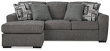 Gardiner Pewter Reversible Sofa Chaise