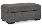 Gardiner Pewter Sofa Chaise and Ottoman by Ashley at Eve Furniture