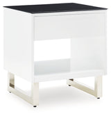 Gardoni White/Black End Table