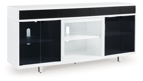 Gardoni White/Black 72" TV Stand by Ashley at Eve Furniture
