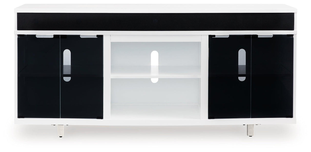 Gardoni White/Black 72" TV Stand by Ashley at Eve Furniture
