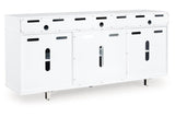 Gardoni White/Black 72" TV Stand with Electric Fireplace by Ashley at Eve Furniture