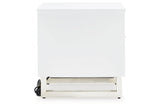 Gardoni White/Black Coffee Table and 2 Chairside End Tables by Ashley at Eve Furniture
