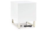 Gardoni White/Black Coffee Table and 2 Chairside End Tables by Ashley at Eve Furniture