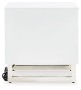 Gardoni White/Black Coffee Table and 2 Chairside End Tables by Ashley at Eve Furniture