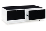 Gardoni White/Black Coffee Table and 2 Chairside End Tables by Ashley at Eve Furniture