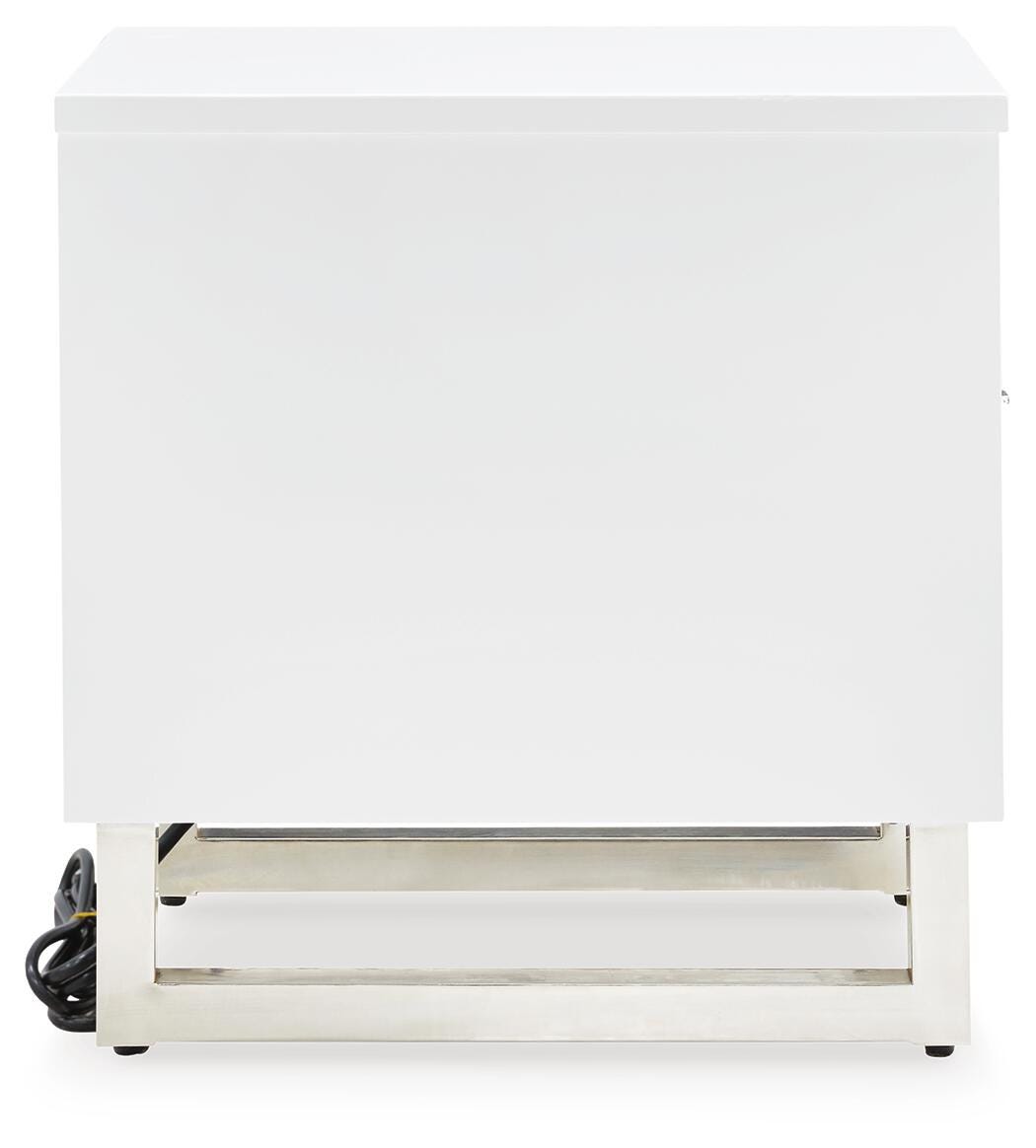 Gardoni White/Black Coffee Table and 2 Chairside End Tables by Ashley at Eve Furniture