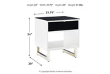 Gardoni White/Black Coffee Table and 2 End Tables by Ashley at Eve Furniture