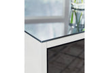Gardoni White/Black Coffee Table and 2 End Tables by Ashley at Eve Furniture
