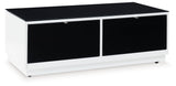 Gardoni White/Black Coffee Table and 2 End Tables by Ashley at Eve Furniture