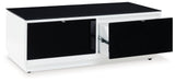 Gardoni White/Black Coffee Table and 2 End Tables by Ashley at Eve Furniture