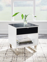 Gardoni White/Black Coffee Table and 2 End Tables by Ashley at Eve Furniture