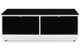 Gardoni White/Black Coffee Table and 2 End Tables by Ashley at Eve Furniture