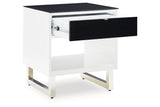 Gardoni White/Black Coffee Table and 2 End Tables by Ashley at Eve Furniture