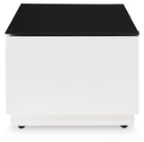 Gardoni White/Black Coffee Table by Ashley at Eve Furniture