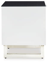 Gardoni White/Black End Table by Ashley at Eve Furniture