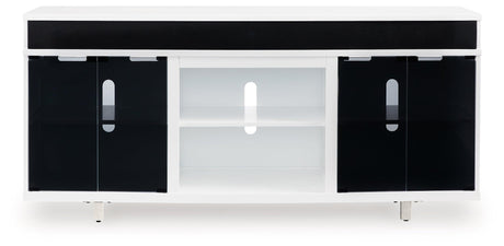 Gardoni White/Black 72" TV Stand by Ashley at Eve Furniture