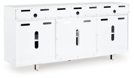 Gardoni White/Black 72" TV Stand by Ashley at Eve Furniture