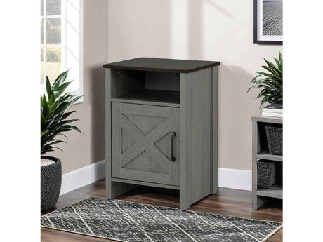 Garibaldi Brown/Gray Side Table by Furniture of America at Eve Furniture