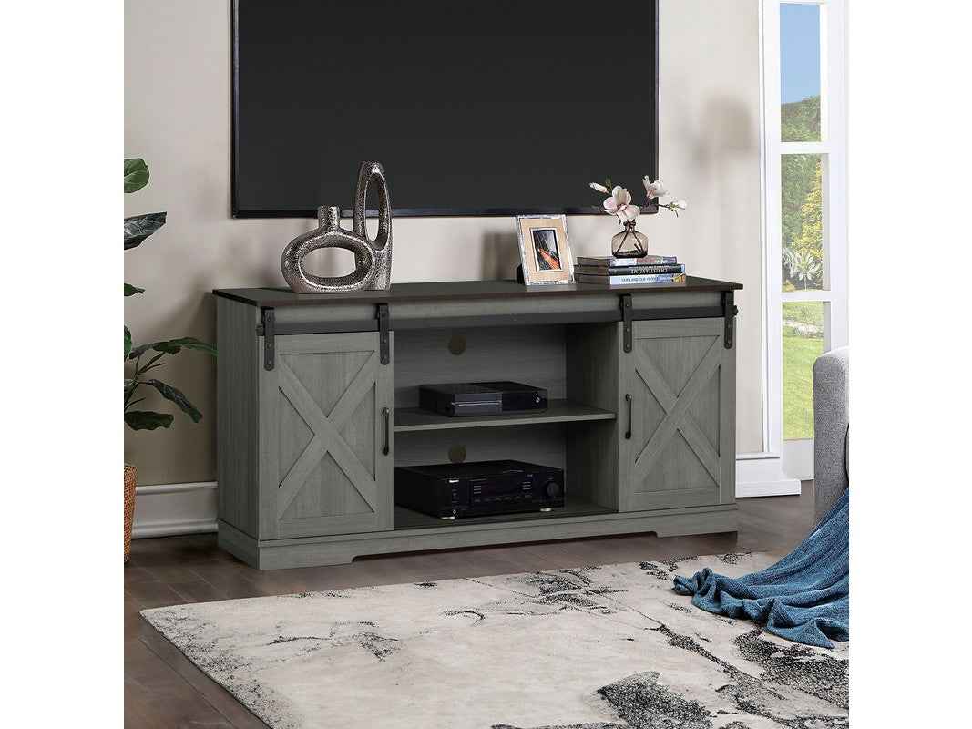 Garibaldi Brown/Gray TV Stand by Furniture of America at Eve Furniture
